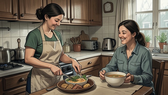 A Tentative New Beginning from "Blow Out". A Tentative New Beginning Care in a new home Agata helps Joanne settle into her apartment and prepares dinner.