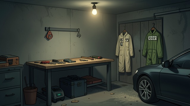 与时间赛跑的法证调查,《爆炸》中的场景。车间成为证据 保护危险现场 警方封锁达伦·克莱门茨租用的车库,并调来专业搜查小组。一套生物危害防护服、一颗蓖麻籽和一张备好的工作台,都指向毒物生产。 车库里还发现了一辆日产Micra、一些设备和笔记本。由于调查人员不确定现场是否仍有蓖麻毒素,必须谨慎处理这些物品。