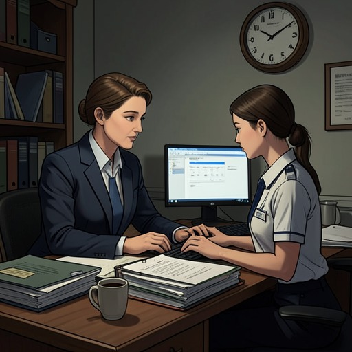 Joanne and Carly’s Mentorship from "Blow Out". This flow traces Carly Whittle’s growth from eager junior officer to decisive protector under Joanne Stuart’s guidance.