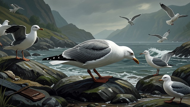 Assuming Arrival from "Jonathan Livingston Seagull". A Welcome Misconception Naming the New World Jonathan thinks he has arrived in heaven and smiles at himself for analyzing it immediately.
