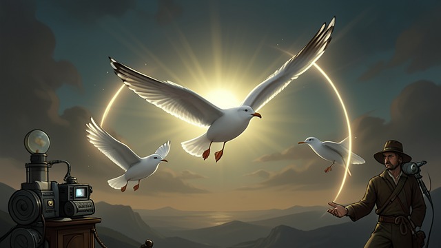 A New World Begins from "Jonathan Livingston Seagull". Departure as Continuation Leaving Earth Jonathan rises with two radiant gulls after a lifetime of exile and practice.