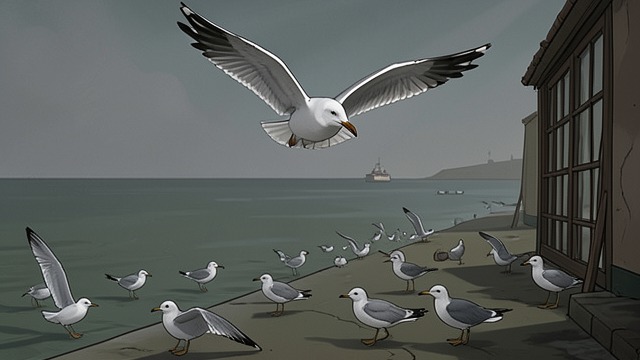 Solitary Practice from "Jonathan Livingston Seagull". A Different Priority Beyond the Flock Jonathan chooses lonely practice over the flock’s ordinary routine of finding food.