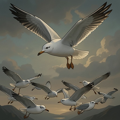 Misunderstanding and Recognition from "Jonathan Livingston Seagull". The flock repeatedly misreads uncommon ability as either danger or divinity, while Jonathan tries to restore attention to learning itself.