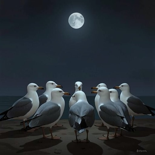 The Flock’s Gradual Response from "Jonathan Livingston Seagull". The flock moves from condemnation and enforced silence toward covert curiosity, open learning, and uncertain transformation.