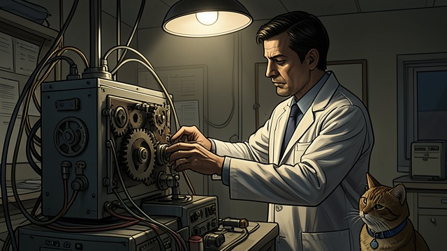 A Brilliant Scientist from "The Door into Summer". A Brilliant Scientist A major insight Hubert Twitchell develops a temporal displacement effect while investigating a gravitational field theory.
