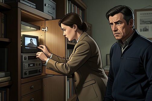 Discovery of Clyde Rangor's blackmail tape from "The Innocent". The discovery of Clyde Rangor’s blackmail tape is a turning point in which a concealed recording makes the scheme behind Clyde’s leverage visible.