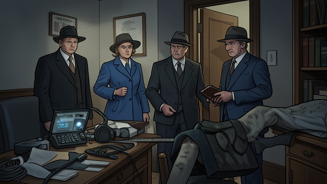 The Agents at the Door from "The Innocent". The Agents at the Door An Unequal Confrontation Yates and Dollinger arrive at Olivia’s home and use her old name to show that they know who she is.