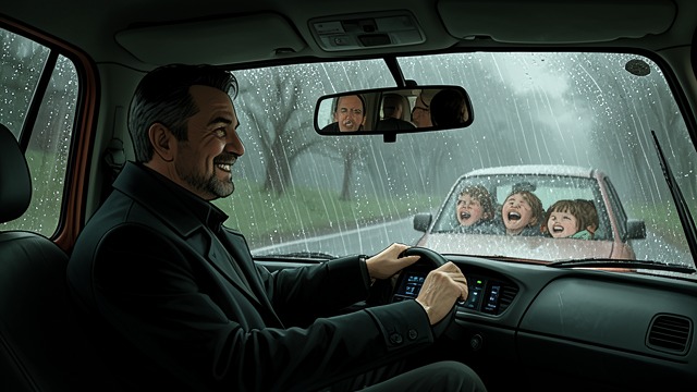 The Roadside Vision from "The Spy Who Came in from the Cold". Children in the Car A near collision Leamas remembers driving too fast on a German road and narrowly missing a small car carrying children.