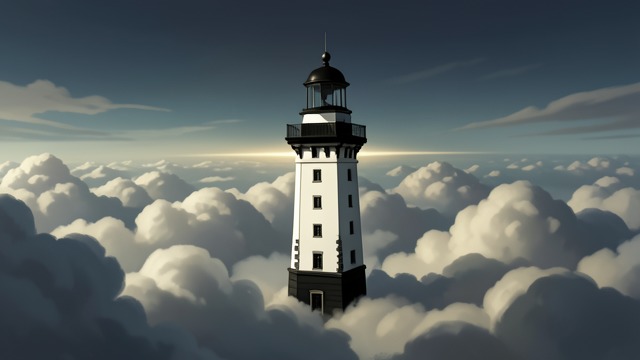 A Real Tower Approaches from "To the Lighthouse". The Ideal Meets the Object Recognition James sees the white and black tower clearly, no longer just a distant gleam.