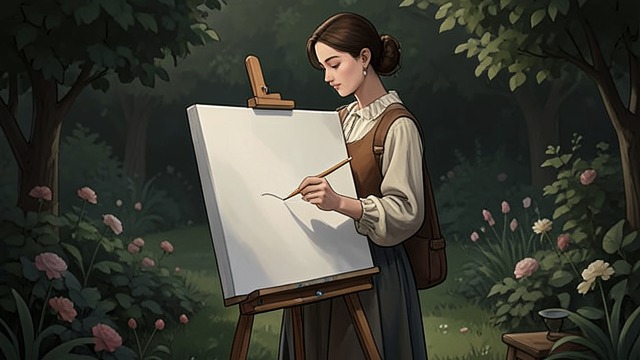 The Final Line from "To the Lighthouse". A Vision Reached Completion Lily looks from the empty steps to her canvas and draws a line through its center.