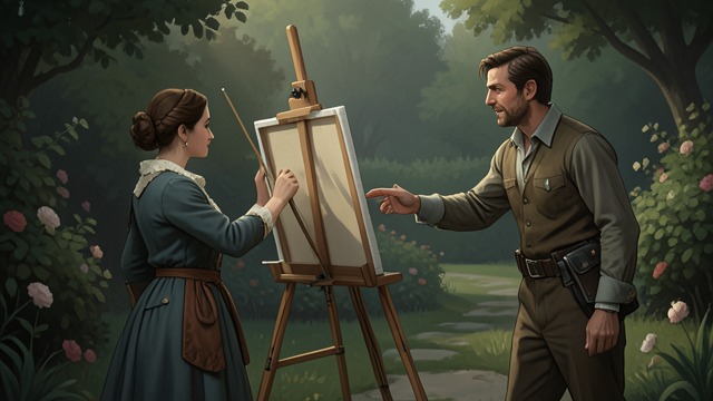 The Return to the Lawn from "To the Lighthouse". Reopening the Work Disturbance Lily sets up her easel, but Mr Ramsay’s repeated approaches unsettle her concentration.