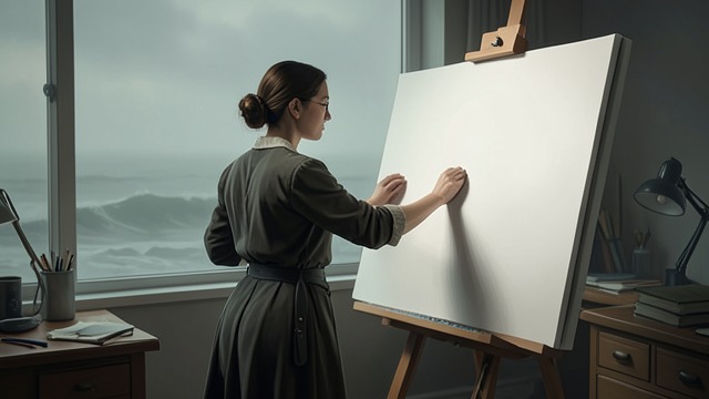 Lily’s Easel from "To the Lighthouse". Solitude for Work Concentration Lily turns back to the canvas when the boat leaves.
