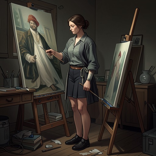 Lily’s Painting Comes to Completion from "To the Lighthouse". Lily struggles against doubt, social prejudice, and grief until she finds a final arrangement that makes her vision visible to herself.