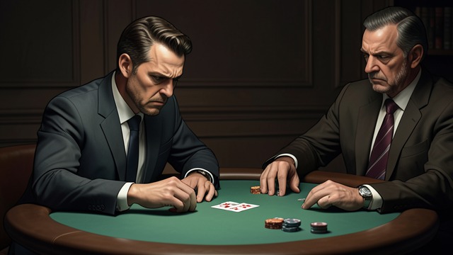 The Stakes Multiply from "Casino Royale". The Stakes Multiply A losing sequence Bond loses two large hands and reaches the point where his remaining capital equals the next bank.