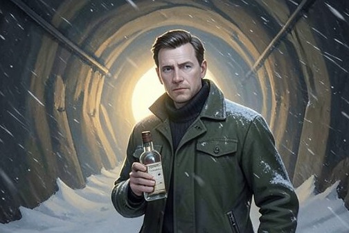 The Snowy Hill Above the Alb from "Auerhaus". Höppner walks into the snowy woods with a bottle of vodka, tormented by Vera’s relationship with Harry, uncertainty about school, and the prospect of…