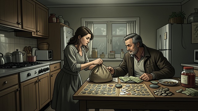A Tight Kitchen Budget from "Auerhaus". A Tight Kitchen Budget Scarcity The residents rely on discounted food, bread exchanged for grain, Höppner’s chicken-farm wages, and a survivor’s pension.