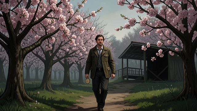 A Changed Meaning from "Auerhaus". A Changed Meaning The Return Höppner returns toward Auerhaus and notices the orchard trees blooming.