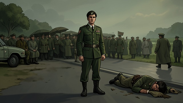 路上的陌生人,《《奥尔豪斯》》中的场景。一名士兵停下车 实际救助 一名路过的士兵把车停到路边,查看男子的情况,并将他安置在安全的位置。他解释说,旁观者最不能做的就是袖手旁观。 不同的榜样 这名士兵是一位服役多年的军事工程师,有自己的家庭,并非赫普纳想象中那个面目模糊的应征者。他停车救人的决定挑战了叙述者对士兵的看法,却没有改变叙述者本人反对服役的立场。