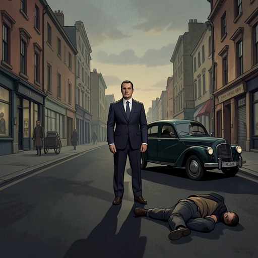 A Stranger in the Road from "Auerhaus". A roadside emergency makes Höppner choose between an examination and immediate responsibility for an injured stranger.