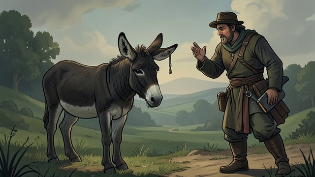The Donkey Approaches Aslan from "The Last Battle". The Donkey Approaches Aslan Shame and Distance In the true country, Puzzle avoids Aslan because he is ashamed of having worn the Lionskin.