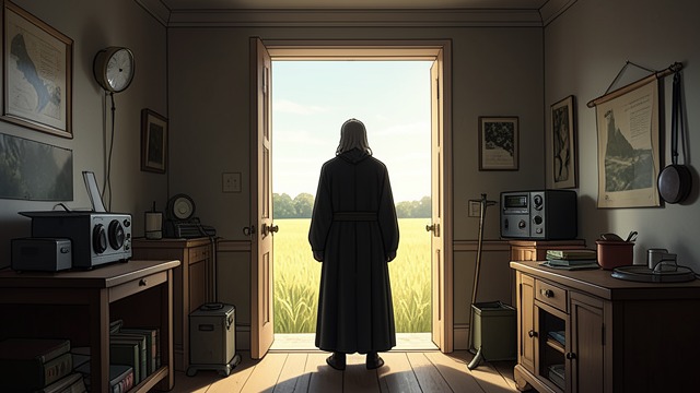 The Stable Reveals Reality from "The Last Battle". The Stable Reveals Reality The Door Crossed Tirian drags Rishda into the stable, where the interior is not the dark shed outside but a sunlit country.