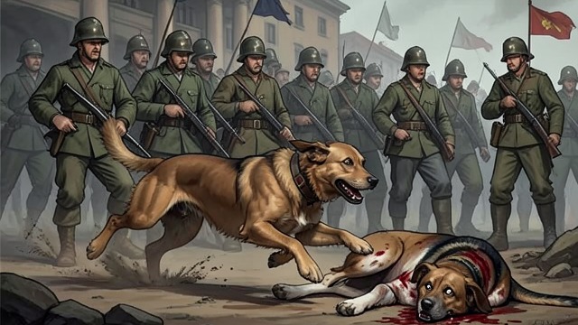Dogs in the Battle from "The Last Battle". Dogs in the Battle The Line Holds The Dogs enter among the Calormene soldiers after the swordplay begins.