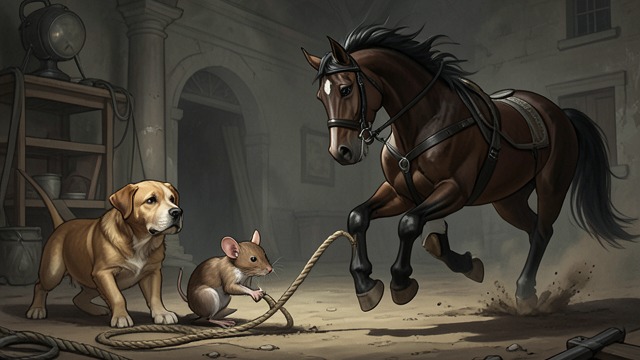 A Call to Free the Horses from "The Last Battle". A Call to Free the Horses Orders for the Small Creatures Tirian sends mice and other small creatures to gnaw the ropes binding the Talking Horses.
