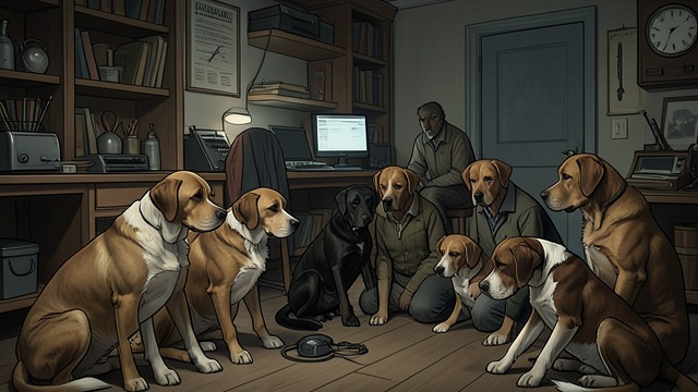 Dogs at the First Assembly from "The Last Battle". Dogs at the First Assembly Silent Witnesses The Dogs hear Shift’s claims about Aslan and the new order alongside the other Beasts.