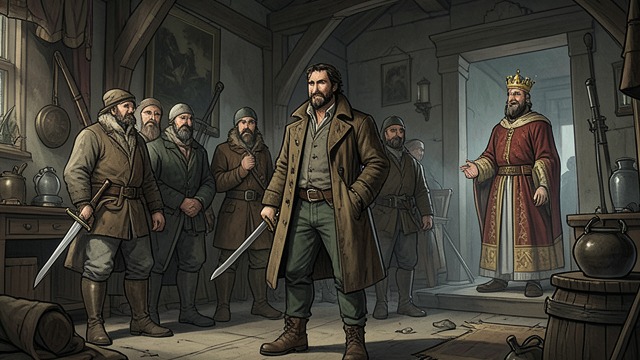 Welcomed by the King from "The Last Battle". Welcomed by the King Allegiance Declared Poggin tells Tirian that he remains loyal to both the King and Aslan.