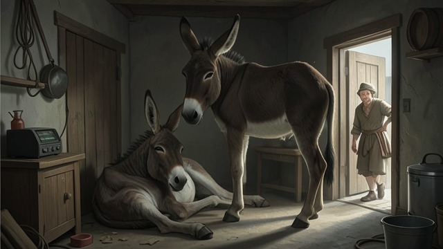 The Counterfeit Unmasked from "The Last Battle". The Counterfeit Unmasked Imprisoned Performer Puzzle has been kept inside the stable and made to appear as Aslan at night.