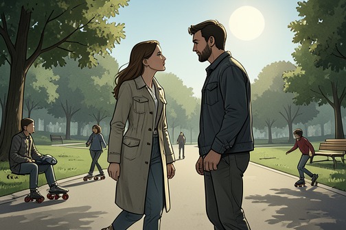 Tully与Chad在中央公园重逢 from "Firefly Lane". Tully and Chad’s reunion in Central Park brings an unfinished love back into view, but it does not restore the future they once imagined.