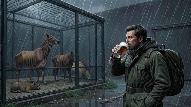 The Storm Ritual from "Blind Willow, Sleeping Woman". Animals in Bad Weather A private outing The narrator’s friend goes to the zoo during typhoons, even when the gates are closed.