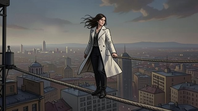 The High-Wire Life from "Blind Willow, Sleeping Woman". Escape into Concentration A vocation above the city Kirie leaves finance for window washing and tightrope performance.
