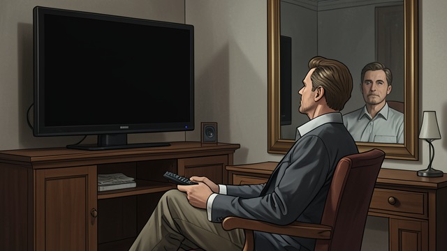 The Television Switch from "Blind Willow, Sleeping Woman". A Disconnection Made Easy Turning the screen off The friend switches off the television and says the people on it do not notice the interruption.
