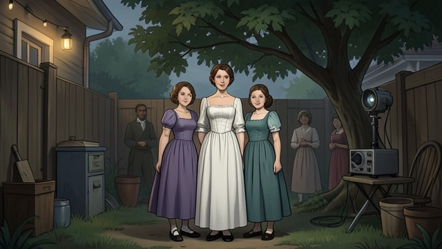 A Growing Family from "Always and Forever, Lara Jean". A Growing Family A new beginning Dan Covey and Trina Rothschild marry in the backyard, with their daughters gathered around them.