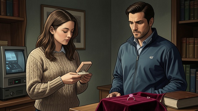 斯托米的戒指与毕业舞会之夜,《永远与永远,拉拉·简》中的场景。赠出的戒指 珍贵的物品 在谈到毕业舞会后,斯托米把自己的粉钻戒指送给拉拉·简·科维。这枚戒指曾属于一位在战争中失去一条腿的退伍军人,斯托米相信拉拉·简是佩戴它的合适人选。 拉拉·简接受前犹豫了一下。斯托米告诉她,真正想说“是”时,别说“不”,让这份礼物成为一种邀请,鼓励她相信自己的心意。
