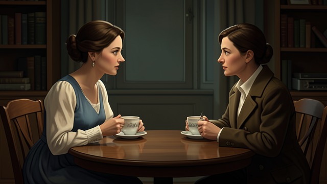 A Private Tea from "Always and Forever, Lara Jean". A Private Tea A stepmother-to-be listens Unable to sleep, Lara Jean Covey finds Trina Rothschild outside after a farewell cigarette.