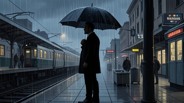 The Beginning Is Deferred from "Nausea". The Beginning Is Deferred Departure and rain Roquentin waits for the train while the city settles into evening.