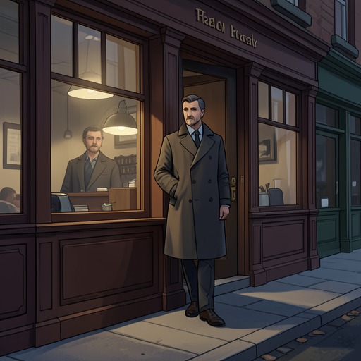 Roquentin’s Connection to the Bouville Café from "Nausea". This flow traces Roquentin’s fragile relationship with the café and its familiar people as the place shifts from refuge to a setting he is leaving behind.