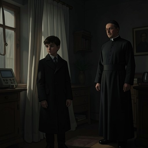 Father Flynn and the Boy's Uneasy Apprenticeship from "Dubliners". This flow traces the boy's fascination with Father James Flynn from religious instruction through death, unease, and unresolved suspicion.
