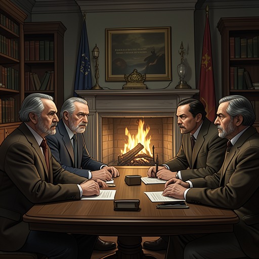 Ivy Day's Political Theatre from "Dubliners". This flow traces the election-room talk around Richard J. Tierney from patronage and suspicion to a ceremonial remembrance of Parnell.