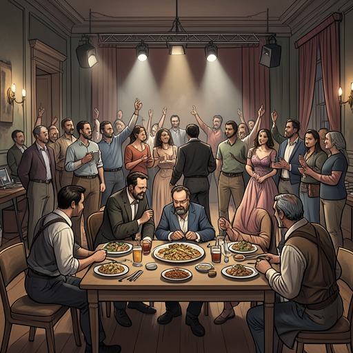 The Morkan Sisters' Lasting Gathering from "Dubliners". This flow traces the annual dance as a cherished ritual sustained by music, food, family labor, and awareness of age and loss.