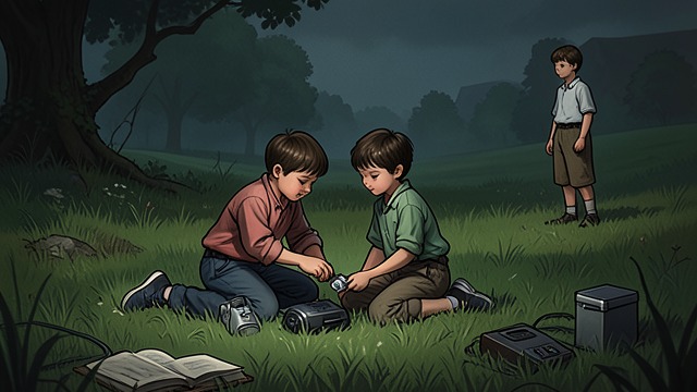 The Children Become Companions from "The Glass Room". Friendship Across Circumstance Shared play Ottilie and Marika play together, while Martin joins their games.