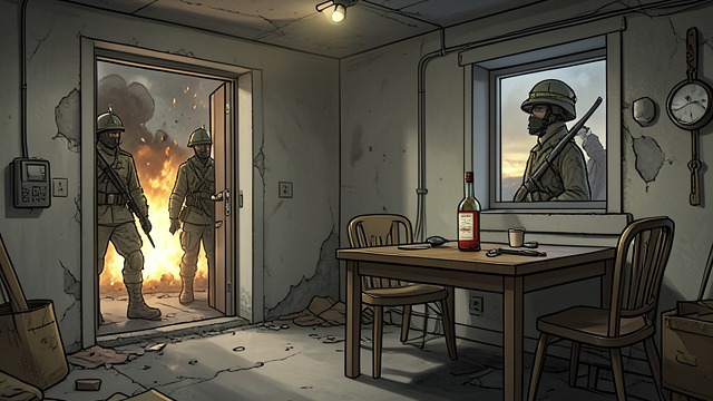 The Russians Arrive from "The Glass Room". Liberation and New Risk Battle reaches the house As German forces retreat and Soviet troops enter Město, Laník and his sister hide in the basement.