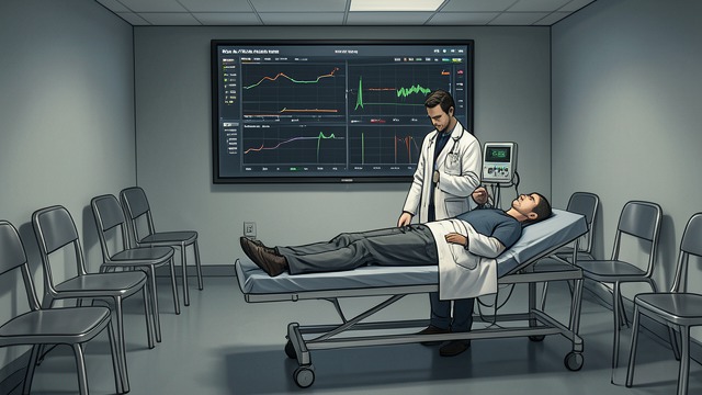Two Medical Worlds from "The Glass Room". Measurement Versus Treatment Classification and control The biometric centre measures bodies to sort people into racial categories.