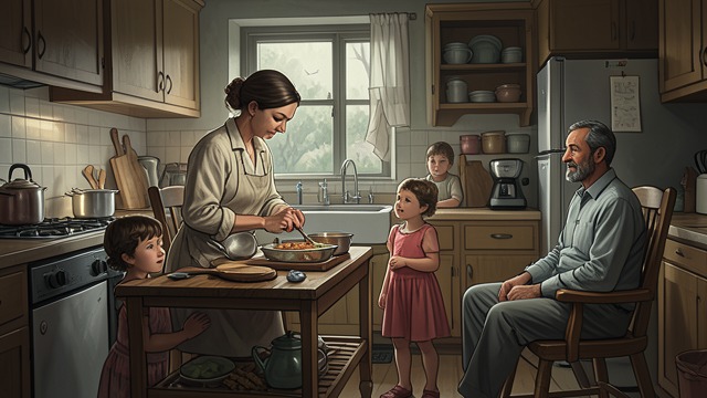 Katalin as Caregiver from "The Glass Room". Care Across Unequal Roles A household place Katalin helps care for the children and becomes part of the daily household.