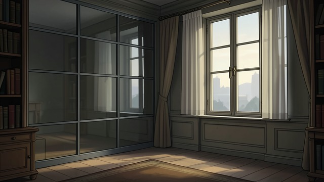 Windows Restored, Past Unchanged from "The Glass Room". A Reconstructed View Plate glass returns Restorers replace the small panes with large sheets of glass and restore the room’s original visual openness.