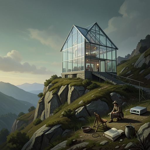 The House Becomes a Glass Dream from "The Glass Room". This flow traces how an architectural commission becomes an ideal home, then a threatened and repeatedly transformed historical place.