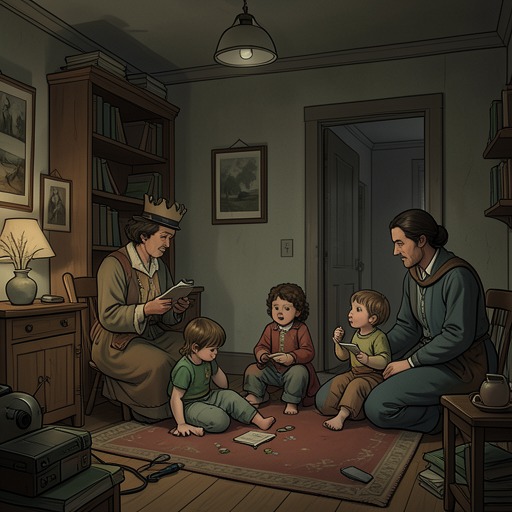 The Children’s Lives in Exile from "The Glass Room". This flow traces how the children and their caregivers create routines after flight, while the lost household remains present in their relationships.