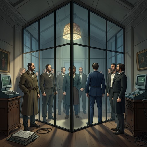 The Double Meaning of the Glass Room from "The Glass Room". This flow traces the room’s simultaneous meanings as shelter and exposure, a space of freedom that repeatedly becomes a stage for vulnerability.